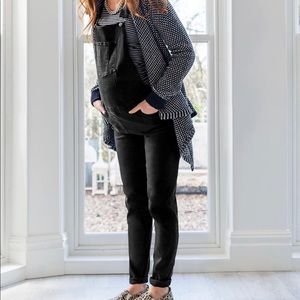 Black motherhood maternity overalls